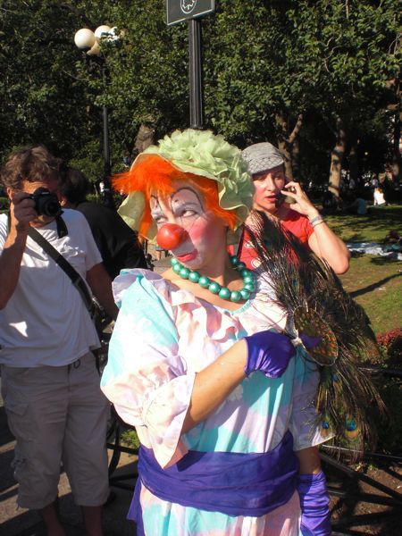 Clowns first congregated in Union Square.